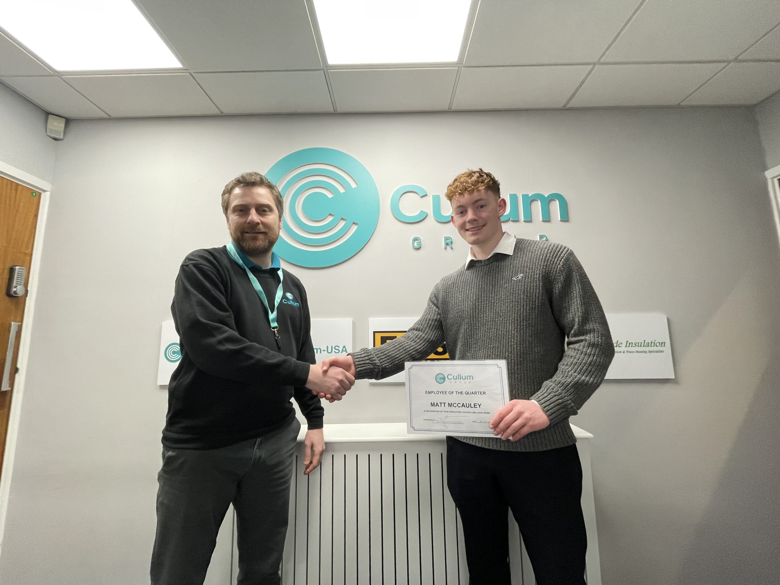 Cullum employee of the quarter - Matt McCauley