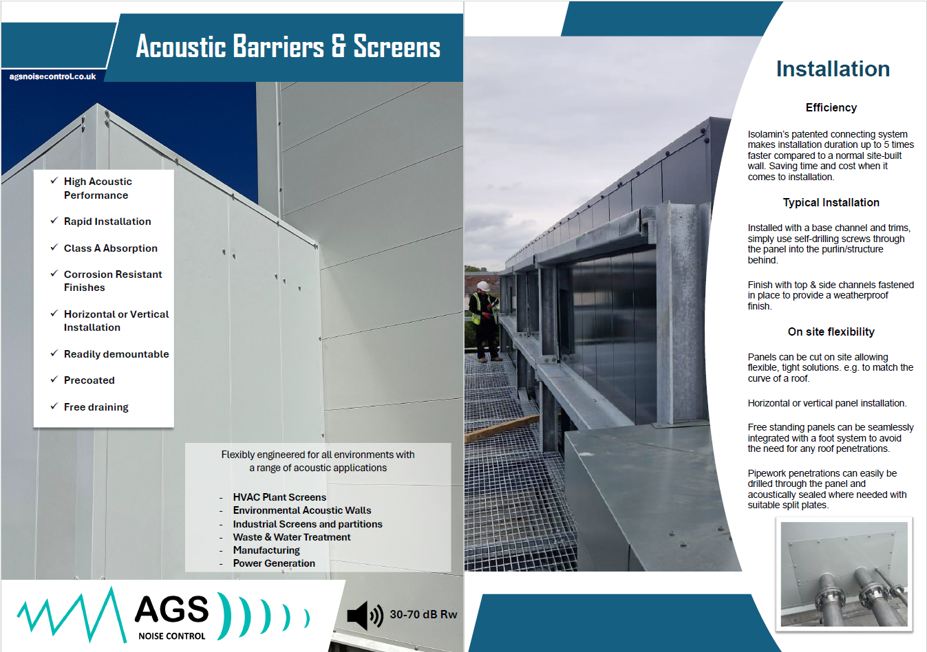Acoustic Barrier Brochure Screenshot